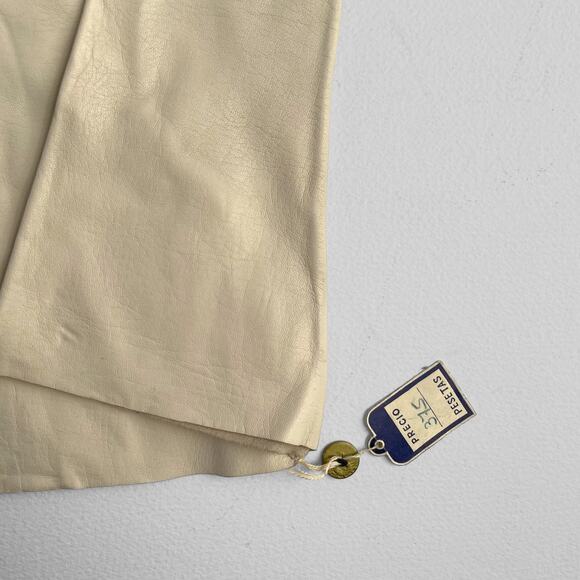 Vintage 50s Leather Ladies kid Gloves Kidskin Mid-Length Dead Stock Original Tag - Picture 4 of 4